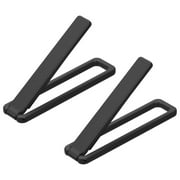 Unique Bargains Thin Cell Phone Kickstand, 2Pack Horizontal Vertical Folding Phone Stand Black