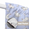 thumbnail image 4 of Easter Bunny Swag Valances for Windows 2 Pack, Kitchen Window Curtains 36 Inch Length, Cartoon Carrots Cute Rabbits Sketch Blue Privacy Swag Curtains for Living Room/Bathroom with Rod Pocket 36"x36", 4 of 8