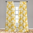 thumbnail image 5 of Ambesonne Botanical Curtains, Peony and Rose Flowers, Pair of 28"x95", Pale Orange White, 5 of 5