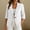 White, variant on LPZOOGU 2026 Summer Women’s Linen Blazer Jacket - Lightweight Breathable 3/4 Sleeve One Button Business Casual Suit Jackets