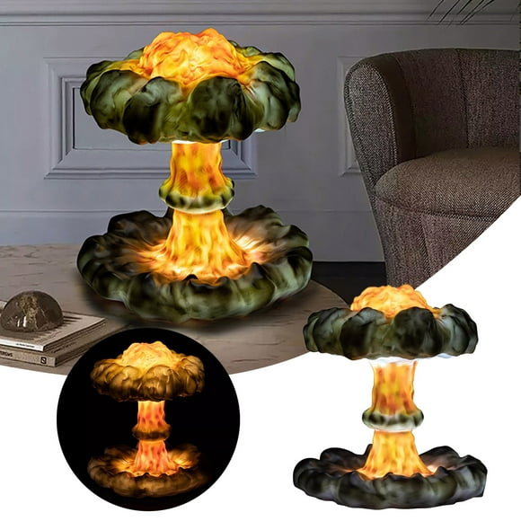 asddcavvf LED Dimmable Explosion Cloud Art Lamp Unique Design Adjustable Brightness Desk Light Home Night Light Clock
