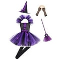 thumbnail image 4 of Girls Witch Outfits Tulle Dress Girls Halloween Dress Outfits Halloween Outfits Kids 5-6 Years Children Girls Dress, 4 of 9