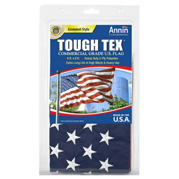 Annin Flagmakers 182004 4 x 6 ft. Tough Tex Us Flag, Spun Woven