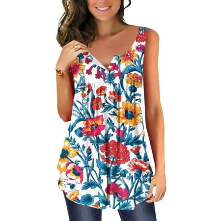 

Womens Tank Tops Clearance $1.00 AXXD V-neck Sleeveless Printed Maternity Tank Top Red 3XL
