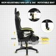 thumbnail image 6 of Hoffree RGB LED Lights Gaming Chair Racing Style Office Chair Height Adjustable Massage Lumbar Swivel Rocker Recliner High Back Computer Desk Chair with Footrest Esports Chair, 400lbs Load, 6 of 8
