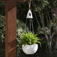 thumbnail image 2 of Glitzhome Plant Hangers 10.25" Round Resin Solar Lighted Hanging Orchid Pots Basket Planter Decorative Hanging Planter, 2 of 7