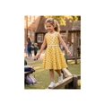 thumbnail image 5 of Girls Dress Yellow Polka Dot Sleeveless Cotton Casual Summer Dresses with Belt 6 Years, 5 of 9