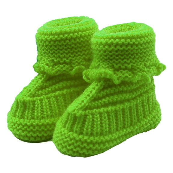 Otqutp Unisex Baby Nonslip Slippers Kids Boys Girls Winter Slippers Cute Dinosaur Non Slip Home Indoors Shoes Anti-slip House Slippers (Green,0-3 Months)