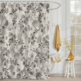thumbnail image 3 of Shower Curtain Floral Shower Curtains for Bathroom Decor, Waterproof Polyester Shower Curtain Set with Hooks, Extra Long 72" x 84" Wildflowers Grey, 3 of 9