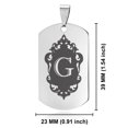 thumbnail image 2 of Stainless Steel Alphabet Letter G initial Dog Tag Keychain Circle Ring, 2 of 2