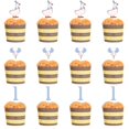 thumbnail image 4 of HUHJRUAR 12 toppers para cupcakes de primer cumpleaños Silly Goose, 4 of 7