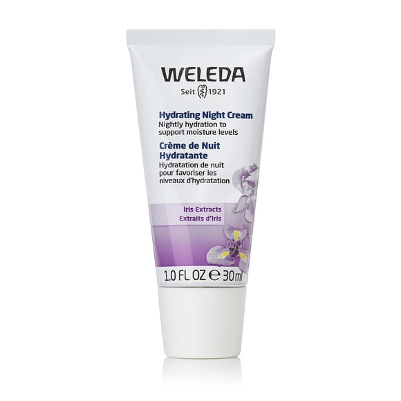 Crema facial de noche Weleda Hydrating con raíz de iris 30 ml