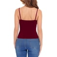 thumbnail image 3 of Stichou Women's Basic Tank Tops Adjustable Spaghetti Strap Camisole Slim Fit 2026 Summer Fashion Going Out Cami Tops Wine S, 3 of 4