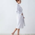 thumbnail image 4 of Nightgown Robe Soft Absorbent Lightweight Long Kimono Waffle Hotel/Spa Cotton Bathrobe, 4 of 9