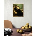 thumbnail image 5 of Drsoum Vintage Wall Art Classic Moody Elegant Woman Stands Reading a Book Victorian Wall Decor Kitchen Bathroom Office 11x14in Brown Framed, 5 of 7
