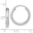 thumbnail image 3 of Auriga Fine Jewelry 14K White Gold Endless Hoop Earrings for Women (L- 19mm, W- 19mm), 3 of 5