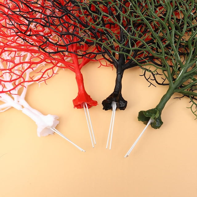 VERDANVERSE 1Ud Rama Decorativa De Coral Falsa Roja Plástica Para Hogar Y Acuario Con Estilo