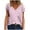 Pink, variant on Women's Casual Loose Blouse with V-Neck, Polka Dot Print Short Sleeve T-Shirt, Comfortable and Stylish for Everyday Wear, Lightweight and Breathable Summer Top, Available in Multiple Sizes