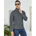 thumbnail image 4 of Yesfashion Wholesale Mens Quarter Zip Pullover Sweaters Cotton Lightweight Mock Neck Long Sleeve, 4 of 8