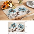 thumbnail image 6 of Rustic Blue Placemats Set of 2, Broccoli Flower Leaf Farmhouse Vintage Brown Non-Slip Place Mats Washable Table Mats for Kitchen Dining Table Decorations Indoor/Outdoor, 6 of 9