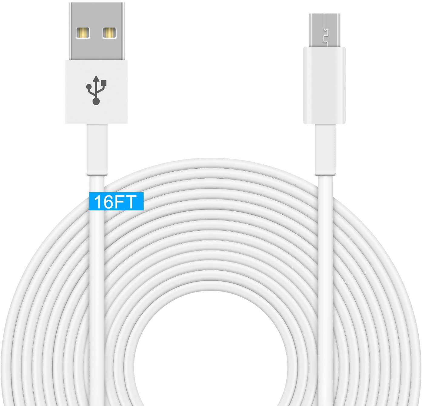 Blink Arlo Q 16.4FT Power Extension Cable for WyzeCam,Wyze Cam Pan,YI Camera,NestCam Indoor,Netvue Cloud Cam etc,USB to Micro USB Charging and Data Sync Cord for Security Camera Furbo Dog Blink Arlo Q 16.4FT Power Extension Cable for WyzeCam,Wyze Cam Pan,YI Camera,NestCam Indoor,Netvue Cloud Cam etc,USB to Micro USB Charging and Data Sync Cord for Security Camera Furbo Dog