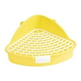 thumbnail image 2 of Caja de arena para conejos, caja de inodoro de esquina, jaula, caja de cama para inodoro, suministros para mascotas para conejitos, animales pequeños, , AMARILLO, 2 of 8