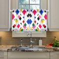 thumbnail image 2 of Yayeee Kitchen Curtains Tier Pair Light Filtering 27"x24" Rod Pocket Short Cafe Window Panel, Cartoon Graphic, 2 of 7