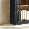 thumbnail image 4 of Traditional 8' Tall Wood Bookcase Wall With Ladder Aged Office Bookcases Black, 4 of 8