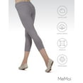 thumbnail image 6 of MeMoi Chino Capri-Length Cotton Blend Leggings - Womens - Female (Large/X-Large, Silver Filigree), 6 of 7