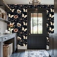 thumbnail image 3 of Peel and Stick Wallpaper Elegant Butterflies Floral Dark Wall Mural 17.7in x 9.8ft Self Adhesive Removable Wall Paper Renter Friendly Wallpaper for Nursery Bedroom Cabinets, 3 of 8