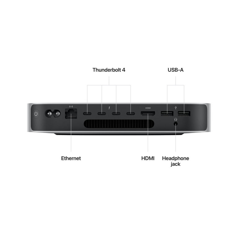 Apple Mac mini MMFJ3LL/A Desktop Computer, Apple M2 Octa-core (8 Core), 8  GB RAM, 256 GB SSD, Mini PC, Silver