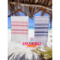 thumbnail image 3 of Blue White Striped Design Beach Towel, 3 of 3