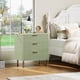 thumbnail image 3 of Green 3 - cajón cómoda para dormitorio: fluted moderno nightstand con deep cajones, de anchura top, y suitable as side mesa para sala de estar, hallway, o para niños room, 3 of 7