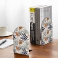 thumbnail image 5 of Naloa Tropical Leaves 2 Pcs Bookend Large Capacity Office Book Ends for Home Office Library School Study Decoration, 5 of 8