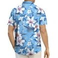 thumbnail image 3 of Yteetum Hawaiian Shirt for Men Oversized Floral Print Lapel Button Down Hawaiian Short Sleeve Shirts Mens Casual Plus Size Button Hawaiian Print Resort Style T Shirts Summer Hawaiian Beach Tee Shirt, 3 of 5