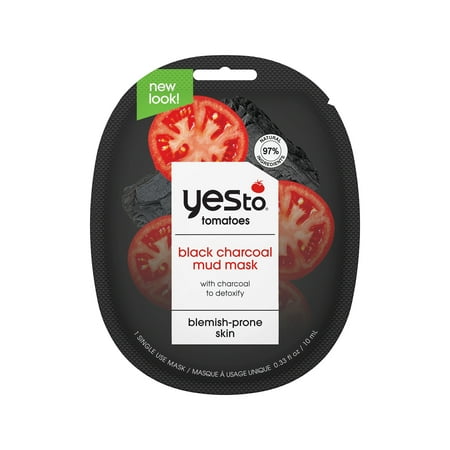 Yes To Tomatoes Detoxifying Charcoal Mud Mask, 0.33 fl oz
