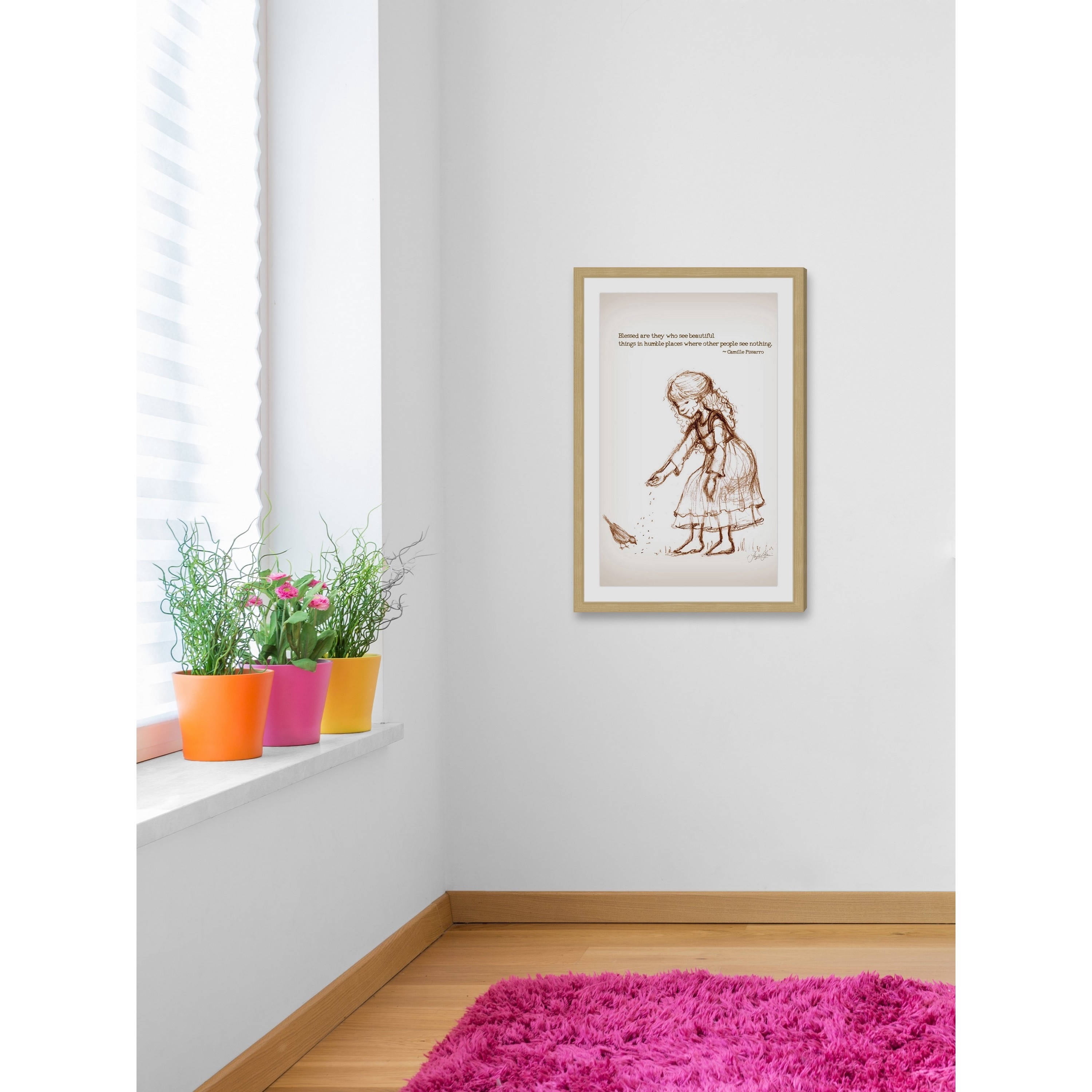 Marmont Hill "Vintage Blessed" By Phyllis Harris Framed Painting Art Print, 24.0" x 1.5"
