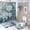 style-671, variant on Watercolor Succulent 4 Piece Bathroom Rug Set with Shower Curtain Non-Slip Rugs And Toilet Mat Lid Rug Accessories Watercolor Desert Cacti Waterproof Fabric Bath Curtain for Bathroom Decor