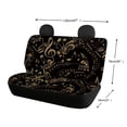 thumbnail image 4 of Uourmeti Dachshund Music Note Car Back Seat Covers, Set of 2 Pieces Stretch Durable Non Slip Seat Covers for Pet Owners, 4 of 4