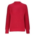 thumbnail image 3 of Fashion Women Solid Long Sleeve Pullove Turtleneck-Neck Casual Sweater Tops On Seasonal Red 10(XL), 3 of 6