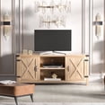 thumbnail image 3 of Homall Farmhouse TV Stand for 65 Inch TVs, Oak Wood Entertainment Center with Storage Cabinet & Cable Management, 3 of 8