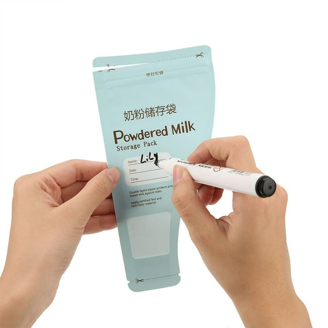 Milk Powder Freezer Bag, 10pcs Milk Powder Bag 50g Capacity Reusable For Fruit