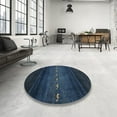 thumbnail image 3 of Ahgly Company Indoor Rectangle Contemporary Blue Abstract Area Rugs, 2' x 3', 3 of 6
