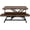 Walnut, variant on 32 Inch Height Adjustable Stand Up Desk Riser, Heavy Duty Computer Workstation with Removable Keyboard Tray - Ergonomic Design for Home Office Workshop Gaming, Spacious Platform(White)