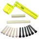 thumbnail image 1 of 6 String Acoustic Guitar Nut Saddle Part + 2x String Winder +12x Bridge Pins Kit, 1 of 4