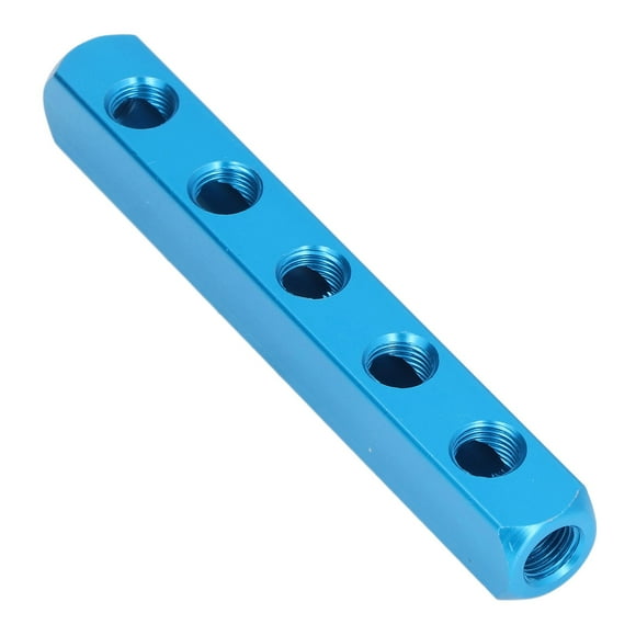Divisor de bloque de aluminio, divisor de bloque de colector neumático, bloque de distribución de aire de colector, divisor de bloque de colector de manguera de aire, acabado de lujo