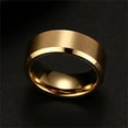 thumbnail image 5 of Charm Jewelry Ring for Men Women Stainless Steel Black Rings Wedding Engagement Band Quality Matte Male Jewelry, 5 of 5