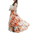 thumbnail image 2 of wsevypo Women Chiffon BOHO Floral Jersey Gypsy Full Skirt Sun Dress, 2 of 4