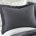 thumbnail image 5 of Levtex Home - 100% Linen - Queen Duvet Cover - Washed Linen in Charcoal - Duvet Cover Size (90 x 94in.), 5 of 8