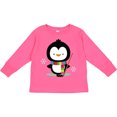 thumbnail image 3 of Inktastic Hockey Christmas Penguin Boys or Girls Long Sleeve Toddler T-Shirt, 3 of 5